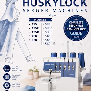 Husqvarna Viking Huskylock 435 435C 435D 460 530 535 535C 535D 546 546D 560 Serger Overlocker Macchina da cucire Manuale di istruzioni PDF Download