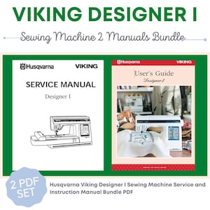Manuale d'uso e manutenzione della macchina da cucire Husqvarna Viking Designer 1, download immediato in formato PDF, scansione retrospettiva