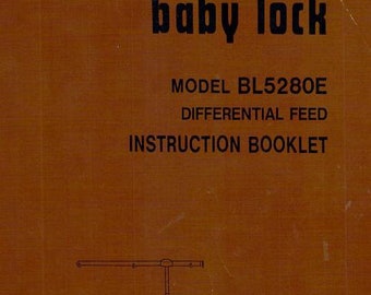 Baby Lock BL5280E BL-5380E Overlocker/Serger PDF bruksanvisning på engelska Direkt nedladdning Differentialmatning Babylock Retro Scan