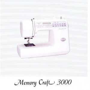 Manual de instrucciones de la máquina de coser Janome Memory Craft 3000 Descarga en PDF Descarga instantánea Retro Scan