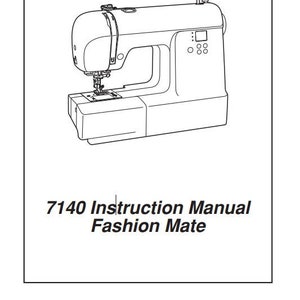 Singer Fashion Mate 7140 & 7100 series Sewing Machine PDF Vintage Instruction Manual in English PDF Instant Download Retro Scan