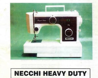 Necchi Heavy Duty Royale 3204 3205 Manual Sewing Machine Instruction Manual Troubleshooting PDF Vintage English Instant Download