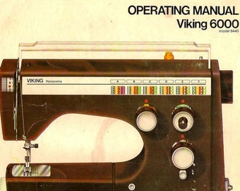 Husqvarna Viking SL6000 6000 6440 Sewing Machine Instruction manual PDF Vintage User Manual Complete Searchable User Guide PDF download