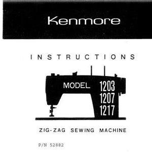 Sears Kenmore 148 1203 1207 1217 1218 1220 1222 1310 1322 1422 1946 Instrukcja obsługi maszyny do szycia Zig Zag Fix PDF Natychmiastowe pobranie