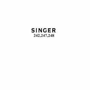 以下が含まれることがあります： シンガーのロゴ。テキストは「SINGER」で、その下に「242,247,248」の数字があります。