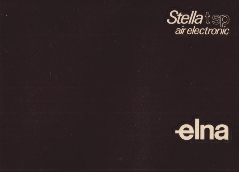 Elna Stella SP TSP Air Sewing Machine Instruction PDF User Manual 