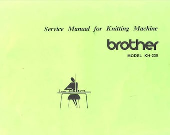 Brother KH230 breimachine Motor Service- en instructiehandleiding Vintage pdf-download Directe download Retro Scan