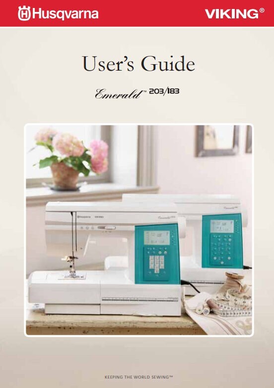 Husqvarna Viking Emerald 183 203 sewing machine instruction manual PDF Download Instant Download Retro Scan