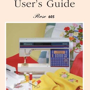 Manual de instrucciones de la máquina de coser Husqvarna Viking Rose 605 PDF Descargar Descarga instantánea Retro Scan
