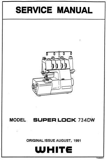 White Superlock 206, 208, 228, 734 & 734D 734DW Overlocker Serger