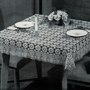 9 Pineapple Tablecloth Doily Towel Crochet Table Centre Patterns Instruction Tutorial PDF Vintage Instant Download Crochet Book No 110