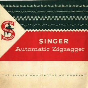 3 accessori per l'attacco automatico per zigzag Singer per macchina da cucire Manuali di istruzioni in inglese e tedesco Zig Zag Vintage PDF Download immediato