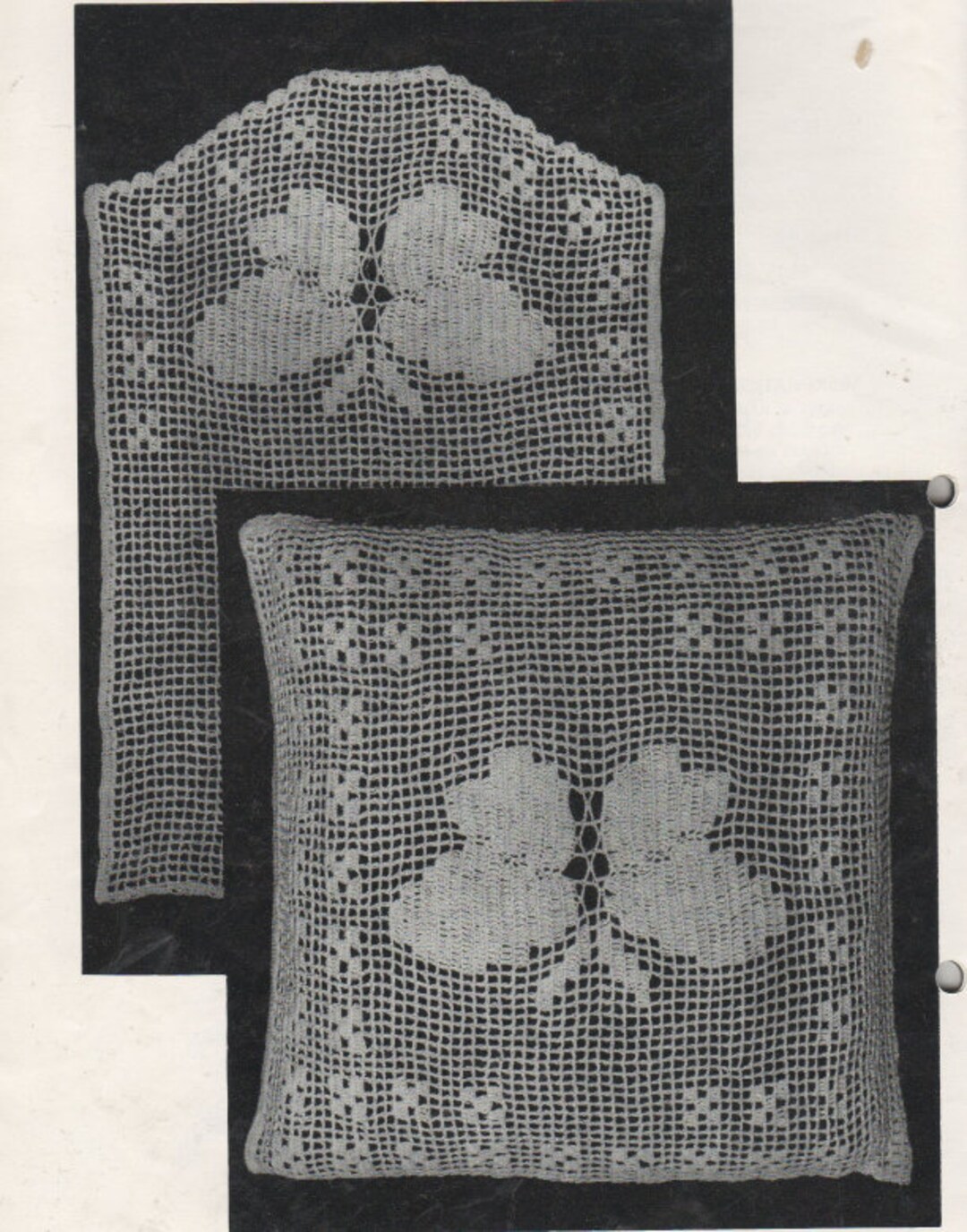 Butterfly Filet Crochet Circular Cushion Covers PDF Cross Stitch