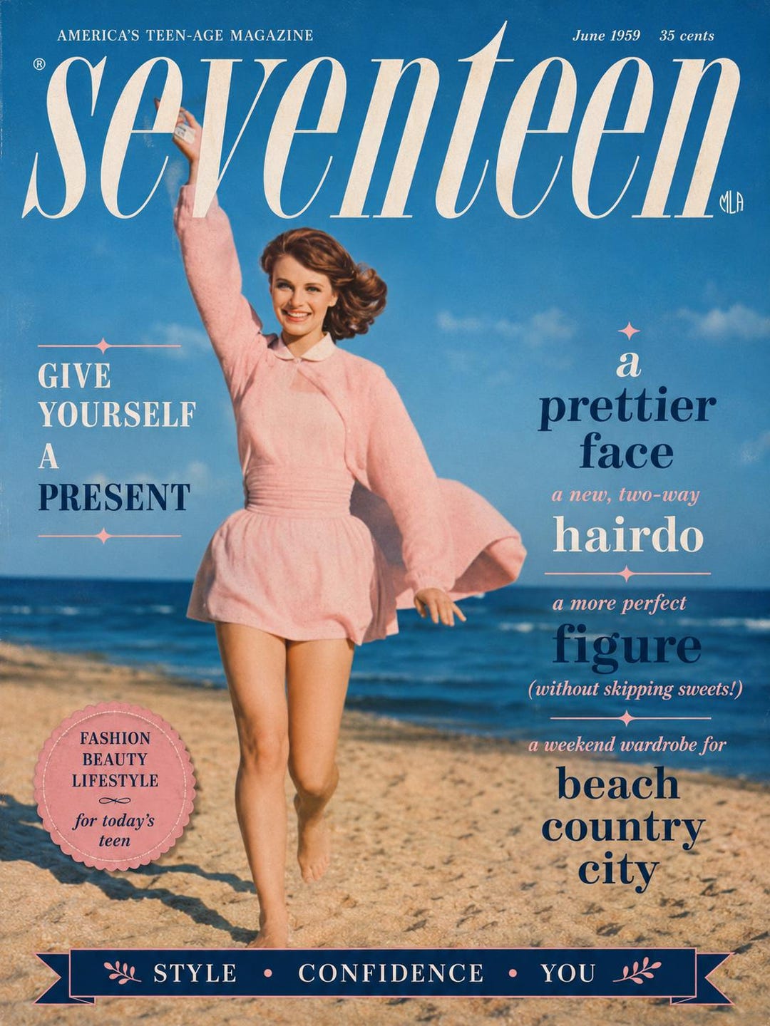 Seventeen 1959-6 Fashion Trends Teen Magazine Art PDF Vintage