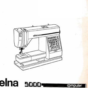 Elna 5000 7000 Sewing Machine Instruction Manual Service Vintage PDF Download User Manual - Complete User Guide Instant Download Retro Scan