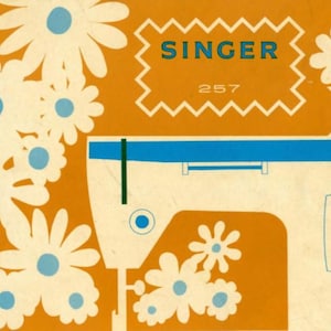 Singer Fashion Mate 257 Sewing Machine PDF Vintage Zig Zag Instruction Manual in English French PDF Instant Download Retro Scan