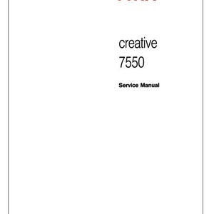 Pfaff Creative 7550 Service Sewing Machine PDF Instruction Manuals in English Vintage Repair Troubleshooting PDF Download User Manual