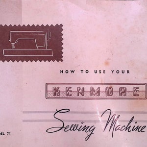 Manuale della macchina da cucire Sears Kenmore 71, modello PDF, download immediato, scansione retrospettiva