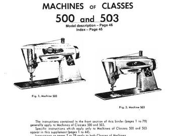 Manual de la máquina de coser SINGER 500 502 503 522 507 527 509 Guía del usuario de Rocketeer Lista de piezas de Zig Zag Servicio Reparación PDF Descarga instantánea