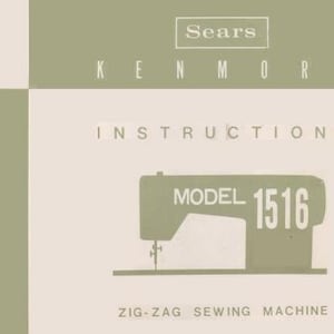 Sears Kenmore 158 1516 158.1526 Manuale per macchina da cucire Riparazione e riparazione PDF Download istantaneo Retro Scan