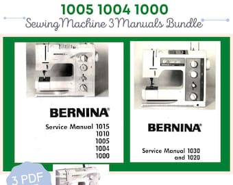 Manual de instrucciones de servicio de la máquina de coser Bernina 1030 1020 1015 1010 1005 1004 1000 Descarga en PDF Escaneo instantáneo Guía completa del usuario