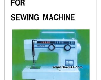 Necchi 3537 3577 handmatige naaimachine Gebruiksaanwijzing pdf Vintage in Engelse pdf, direct te downloaden