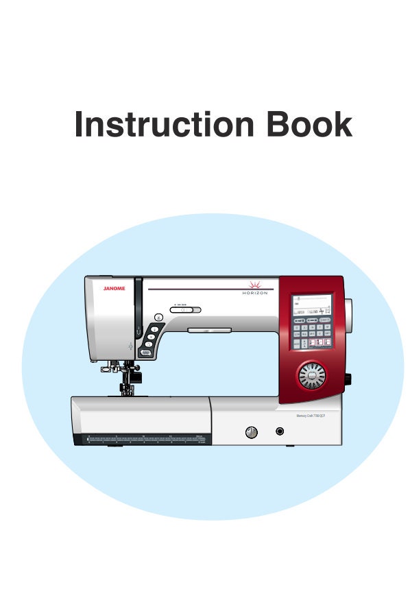 Janome New Home Memory Craft 7700 QCPPDF Instruction Manual in