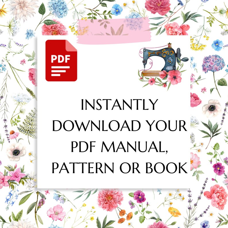 Elna 1000 Sewing Machine PDF Service Manual English Vintage PDF Download User Manual Complete