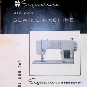 Macchina da cucire a zig-zag Montgomery Ward New Signature modello URR 260 277 277F Manuale della macchina PDF Scarica PDF d'epoca Scarica Manuale utente