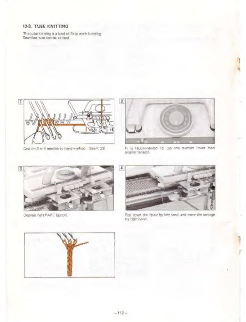 KH860 KH-860 Knitting Machine Instruction Manual With Lessons Beginners ...