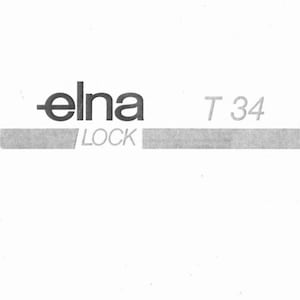 Elna Elnita Lock T34 T34D Overlocker Overlock Serger Sewing Machine Instruction Manual Vintage PDF Download Instant Download Retro Scan