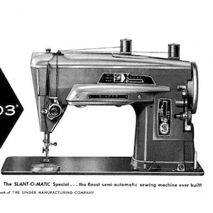 SINGER 403 411 431 503 Slant-O-Matic 503S Sewing Machine Slant O Matic Zig Zag Instruction Manual in English Vintage PDF Instant Download