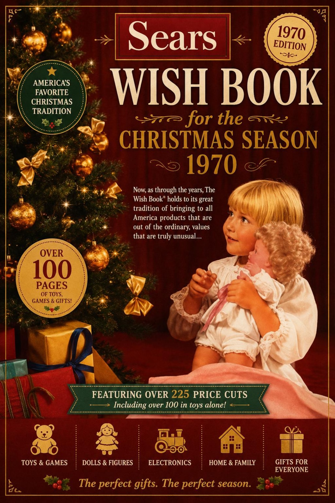 1970 Sears Christmas Wish Book Catalog Toy PDF Vintage Digital