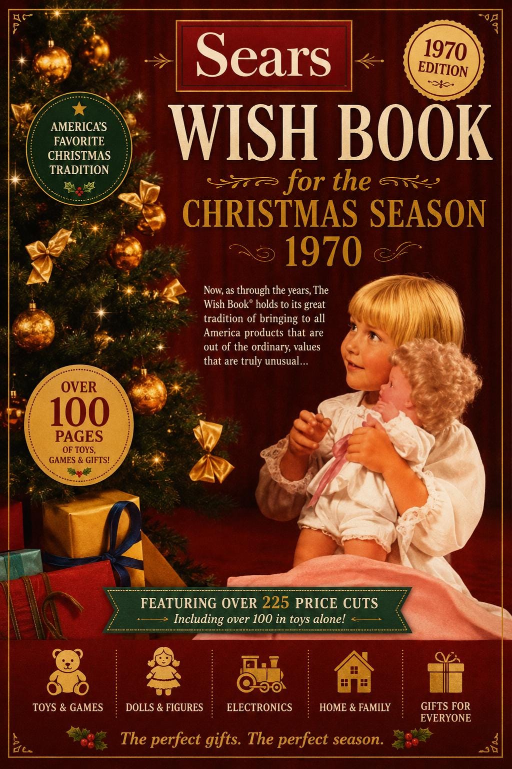 1970 Sears Christmas Wish Book Catalog Toy PDF Vintage Digital