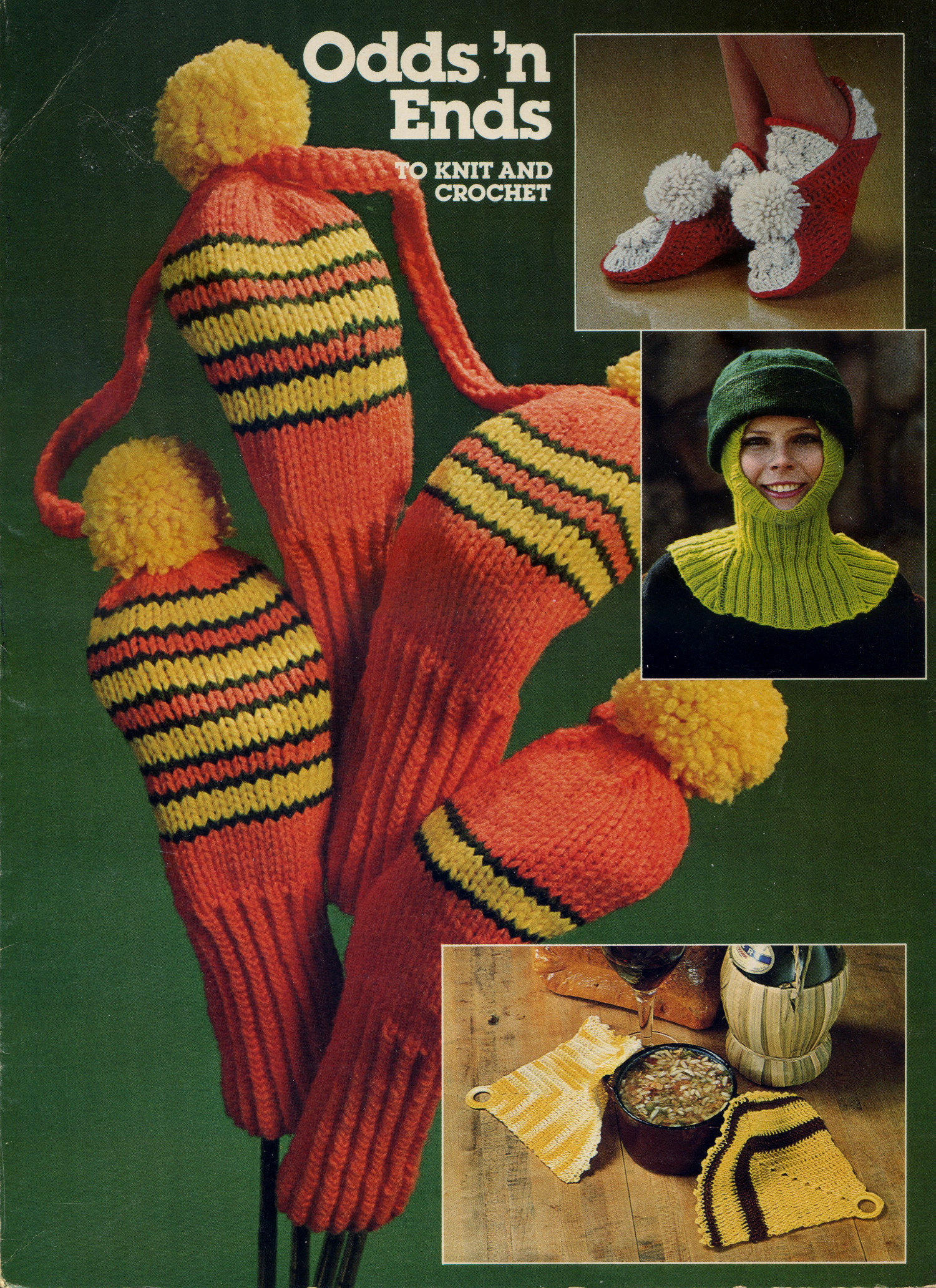 30 Golf Club Cover Crochet Patterns for Handmade Headcovers with Personality 27 1970s Golf Club Mitts from a Vintage Booklet