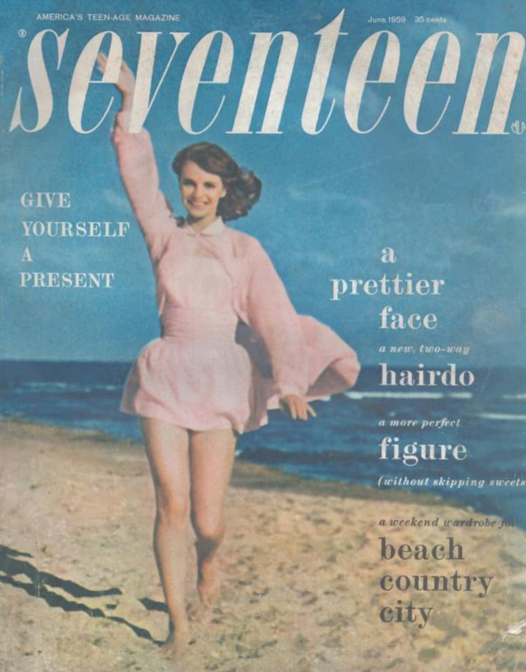 タブロイドポスターブック　1959年 Seventeen 1959-6 Fashion Trends Teen Magazine Art PDF Vintage