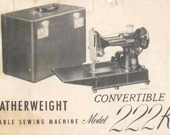 Manual de usuario de la máquina de coser Singer 222k Featherweight (PDF) - Descargar PDF - Guía completa del usuario