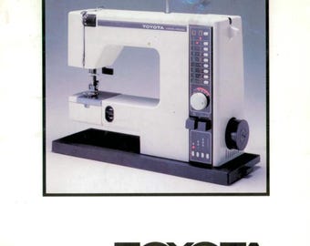 Manual de Instrucciones Máquina de Coser Toyota 4500 EL en Inglés Vintage Retro PDF -Descarga Instantánea