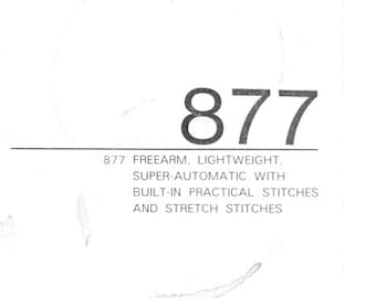 Globe 877 Sewing Machine PDF Instruction Manual in Englishvintage PDF downloadUser Manual - Complete User Guide