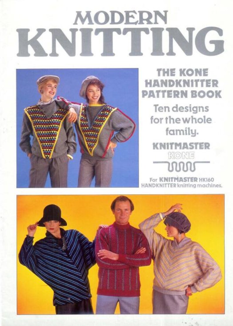 Singer Pattern Book 20 Singer Patterns Plus MK70 Silver Reed KH160 Knitting Machine Service ...