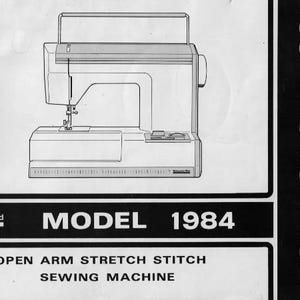 Montgomery Ward 1984 Open Arm Stretch Stitch Sewing Machine Model Sewing Machine Manual PDF Download Vintage PDF Download User Manual