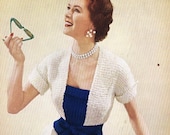 PDF Crochet Bridesmaid Ribbing Bolero Jacket Shrug 3 ply 1940s 1950s Pattern Bundle PDF Design Unique Vintage Wedding PDF Instant Download