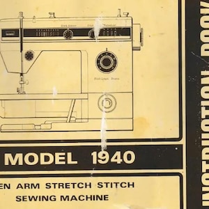 Montgomery Ward UHT 1940 J1953-C Zig Zag Sewing Machine Model Sewing Machine Manual English PDF Download Vintage PDF Download User Manual