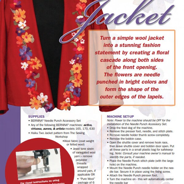 Red punch jacket pattern by Bernina Pattern PDF - Instant Download Digital File