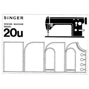 Manual de instrucciones vintage de la máquina de coser Singer 20U, lista de piezas en inglés, descarga PDF, descarga instantánea, escaneo retro