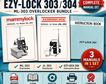 Mammylock ML-303 オーバーロックミシン 取扱説明書（デジタル 