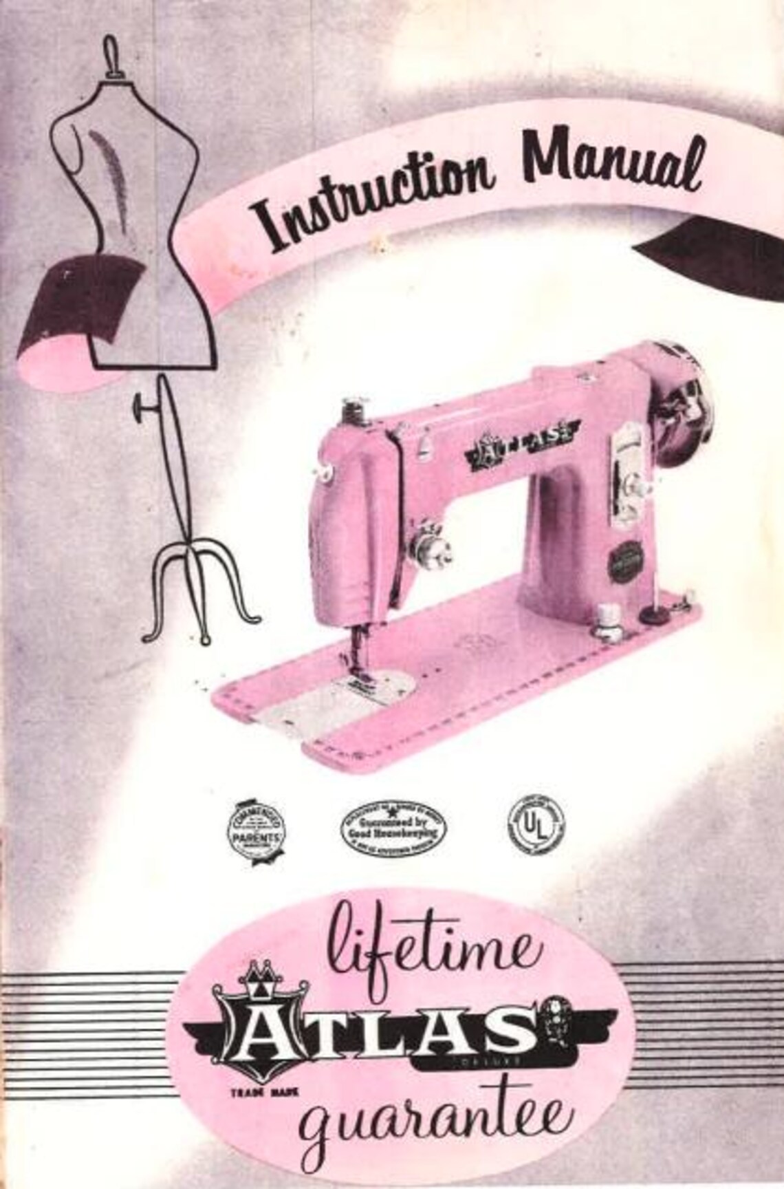 Pink Atlas Decorative and Deluxe Zig Zag Sewing Machine PDF Bundle ...