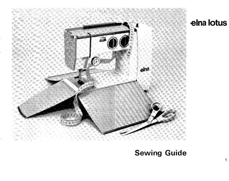 Vintage Elna Lotus SP TSP EC Zz Machine Instruction Manual Pdf Download