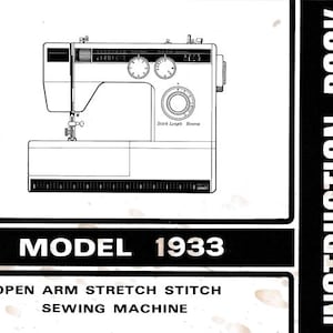 Montgomery Ward 1903 1933 1943 Open Arm Stretch Zig Zag Sewing Machine Model Sewing Machine Manual Vintage PDF Download User Manual