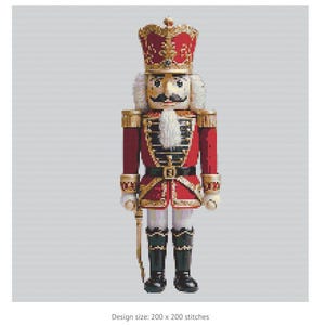 Nutcracker Christmas Cross Stitch PDF Pattern Keeper Compatible 1950s Design Instant Download